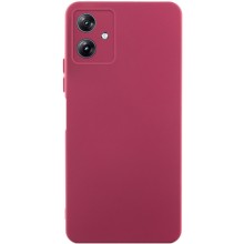 Чехол TPU GETMAN Liquid Silk Full Camera для Motorola Moto G54 – Бордовый