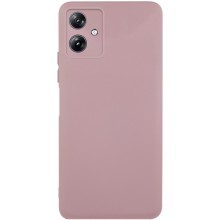 Чехол TPU GETMAN Liquid Silk Full Camera для Motorola Moto G54 – Розовый