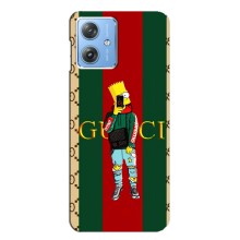 Брендновые Чехлы для Motorola MOTO G54 / G54 Power - (PREMIUMPrint) (Барт ГУЧЧИ)