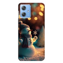 Чехлы на Новый Год Motorola MOTO G54 / G54 Power – Снеговик праздничный