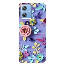 Чехлы с Цветами для Motorola MOTO G54 / G54 Power (VPrint) (Цветочный дизайн)