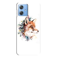 Чехлы с картинкой Лисички для Motorola MOTO G54 / G54 Power (VPrint) (Лисичка в цветочках)