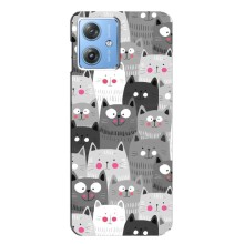 Чехлы с Котиками для Motorola MOTO G54 / G54 Power (VPrint) (Рисованные котики)