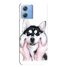 Чехлы с собаками для Motorola MOTO G54 / G54 Power (VPrint) (Довольный Хаски)
