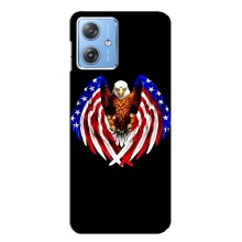 Чехол Флаг USA для Motorola MOTO G54 / G54 Power (Крылья США)