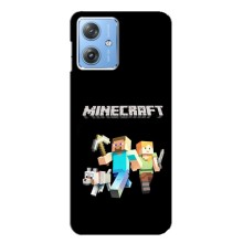 Чехол Майнкрафт на Motorola MOTO G54 / G54 Power (AlphaPrint) Minecraft (герои Minecraft)