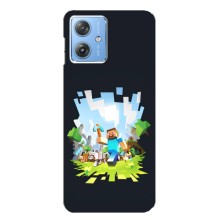 Чехол Майнкрафт на Motorola MOTO G54 / G54 Power (AlphaPrint) Minecraft (персонажи Minecraft)