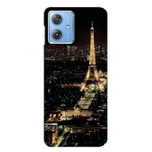 Чехол Эйфелева Башня для Motorola MOTO G54 / G54 Power - (AlphaPrint) (Ночной Париж)