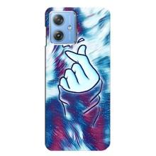 Чохол з принтом для Motorola MOTO G54 / G54 Power (AlphaPrint - Знак сердечка)