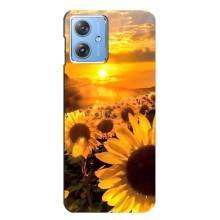 Чехол с Цветами для Motorola MOTO G54 / G54 Power (поле подсолнухов)