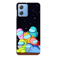 Чехол Амонг Ас для Motorola MOTO G54 / G54 Power (AlphaPrint) (Скины в космосе)