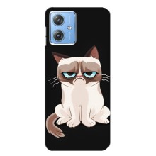 Чехол с принтом для Motorola MOTO G54 / G54 Power (AlphaPrint) Модные коты (Грустный кот)