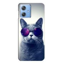 Чехол с принтом для Motorola MOTO G54 / G54 Power (AlphaPrint) Модные коты (Стильный кот)