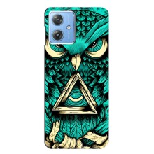 Чехол с птицами на Motorola MOTO G54 / G54 Power (VPrint) (Сова с глазом)