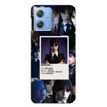 Чехлы Венсдей на Motorola MOTO G54 / G54 Power Уэнсдей (AlphaPrint) (коллаж Уэнздей)