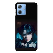 Чехлы Венсдей на Motorola MOTO G54 / G54 Power Уэнсдей (AlphaPrint) (взгляд Уэнздей)