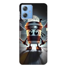 Чехол с мемом Тралалело тралала на Motorola MOTO G54 / G54 Power (Капучино асасино)