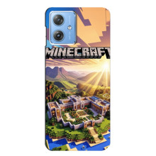 Чехол с картинками Майнкрафт для Мото Джи 54 (Minecraft)