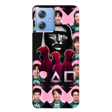 Чехол Гра в кальмара для Motorola MOTO G54 / G54 Power – Персонажи игры кальмара