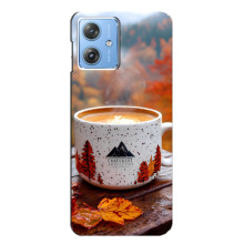 Чехол с уникальным дизайном «Осень с кофе» для Motorola MOTO G54 / G54 Power – Кофе на природе