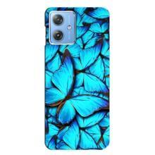 Силиконовый бампер с картинкой животных для Motorola MOTO G54 / G54 Power (Крылья бабочек)