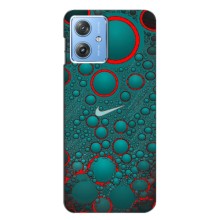 Силиконовый Чехол на Motorola MOTO G54 / G54 Power с картинкой Nike (Найк зеленый)