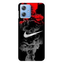 Силиконовый Чехол на Motorola MOTO G54 / G54 Power с картинкой Nike (Nike дым)