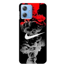 Силиконовый Чехол на Motorola MOTO G54 / G54 Power с картинкой Nike (Nike дым)