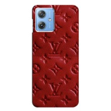 Текстурный Чехол Louis Vuitton для Моторола Мото Джи 54 (Красный ЛВ)