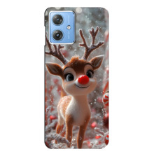 Яркий чехол для Motorola MOTO G54 / G54 Power с Зимними Оленятами