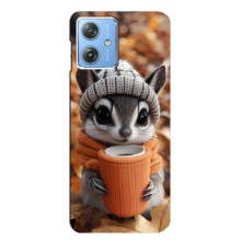 Печатный чехол «Зверята с кофе» для Motorola MOTO G54 / G54 Power