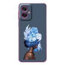 Чехлы (ART) Цветы на Motorola Moto G55 (VPrint) (Квіти на голові)