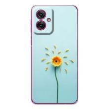 Чохли з квітами для Motorola Moto G55 (VPrint) (Жовта квітка)