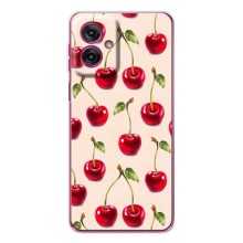 Чохли з фруктами для Motorola Moto G55 (VPrint) (Черешня)