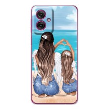Чохол з друком для Motorola Moto G55 - (Мама з дитинкою) (AlphaPrint) (Мама з донькою)