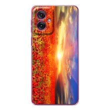 Чохол з картинкою (Стильні) Мото G55 - (AlphaPrint) (Поле тюльпанів)