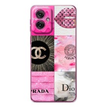 Чехол (Dior, Prada, YSL, Chanel) для Motorola Moto G55 (Модница)