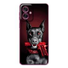 Чехол ДОБЕРМАН для Motorola Moto G55 – Доберман злой