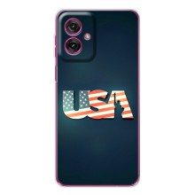 Чохол Прапор USA для Motorola Moto G55