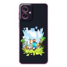 Чохол Майнкрафт на Motorola Moto G55 (AlphaPrint) Minecraft (персонажі Minecraft)