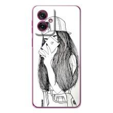 Чохол з друком для Motorola Moto G55 - (Мода) (AlphaPrint) (Фото дівчини)