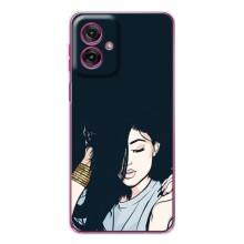 Чохол з друком для Motorola Moto G55 - (Мода) (AlphaPrint) (Гарна дівчина)