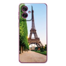 Чохол Ейфелева Вежа Motorola Moto G55 - (AlphaPrint) (Дорога до Парижу)