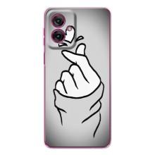 Чохол з принтом для Motorola Moto G55 (AlphaPrint - Знак сердечка)