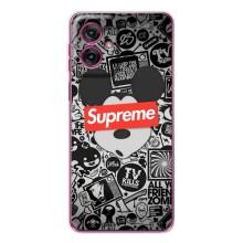Чехол с Брендами одежды на Мото Джи 55 – Supreme Маус