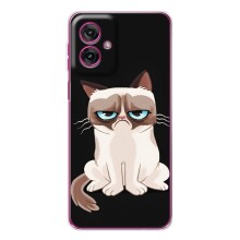 Чохол з принтом для Motorola Moto G55 (AlphaPrint) Модні коти (Сумний кіт)