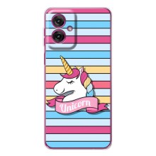 Чохол для Мото G55 - (Єдинорожки - Новинки) (AlphaPrint) (Unicorn)