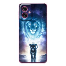 Чохол з картинкою ЛЕВ для Motorola Moto G55 (VPrint) (Маленький лев)