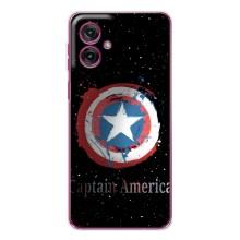 Чехол с Щитом Капитана Америки на Motorola Moto G55 – Щит Капитана