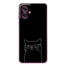 Чохол з малюнком кіт на Motorola Moto G55 (Байдужий кіт)